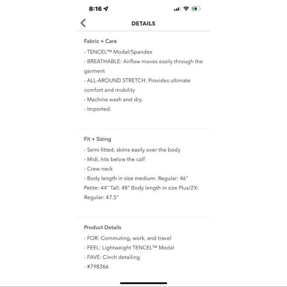 NWT Athleta Santorini Cinch Midi Dress Gulf Green L - Picture 4 of 4